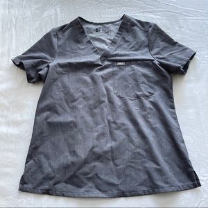 Figs Graphite Catarina One-Pocket Scrub Top - M